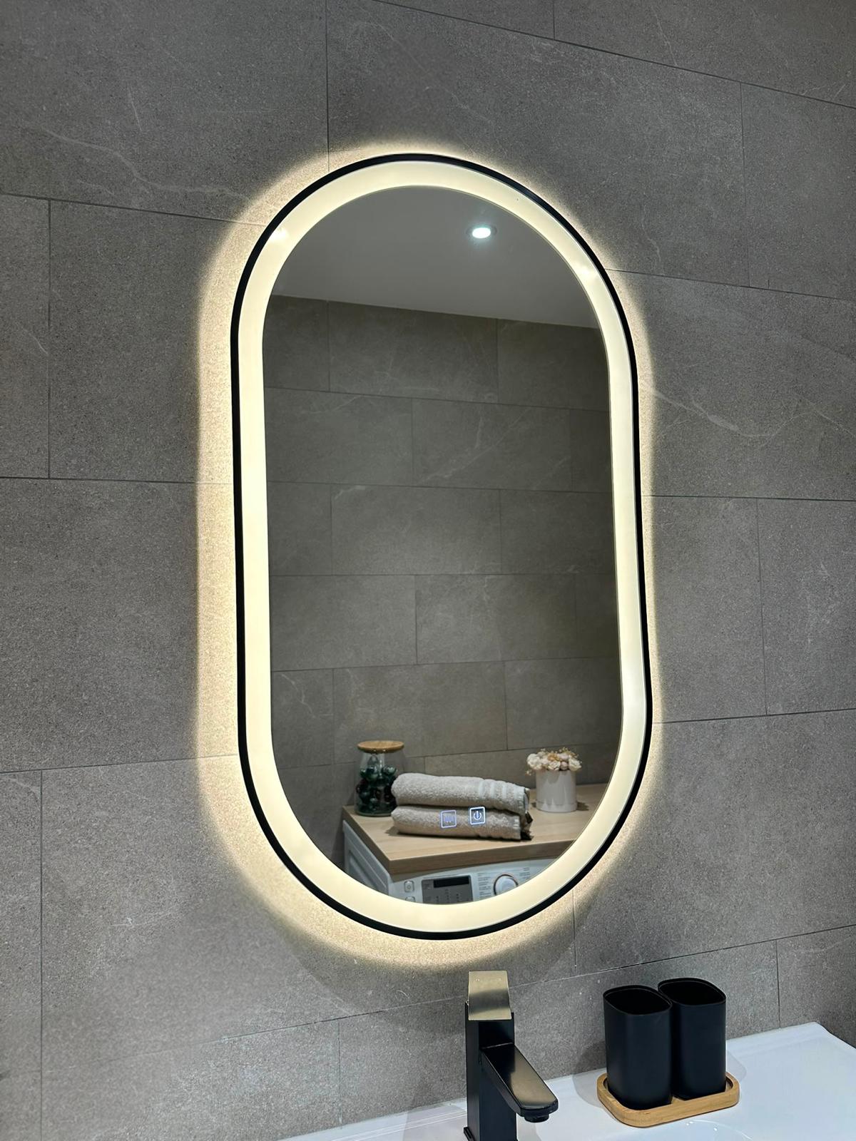 Miroir Aurora — 50 × 90 cm · LED anti-buée