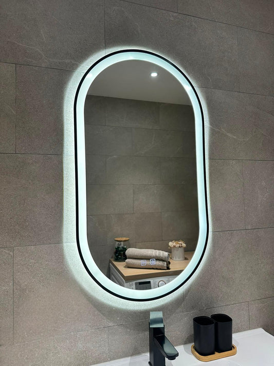 Miroir LED Aurora 50 × 90 cm avec éclairage réglable et anti-buée