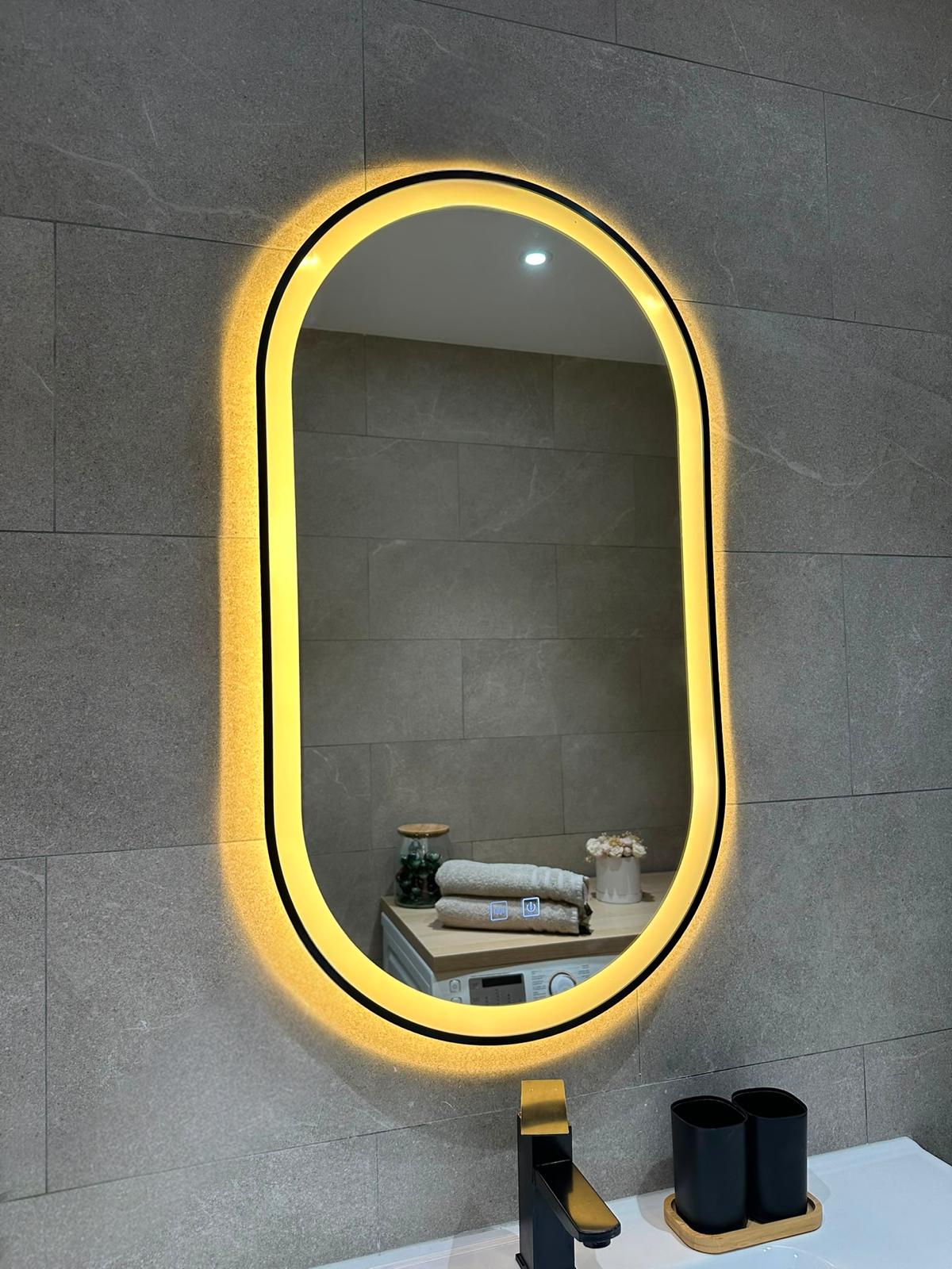 Miroir Aurora — 50 × 90 cm · LED anti-buée