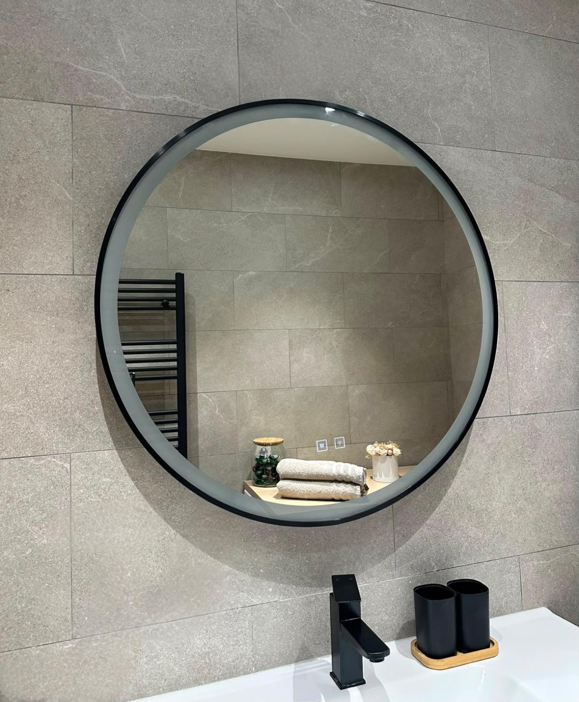 Miroir Lucerna — Ø 80 cm · LED anti-buée