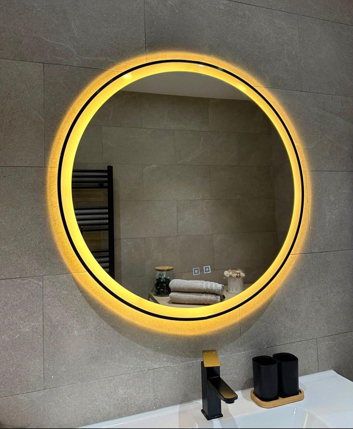 Miroir Lucerna — Ø 80 cm · LED anti-buée