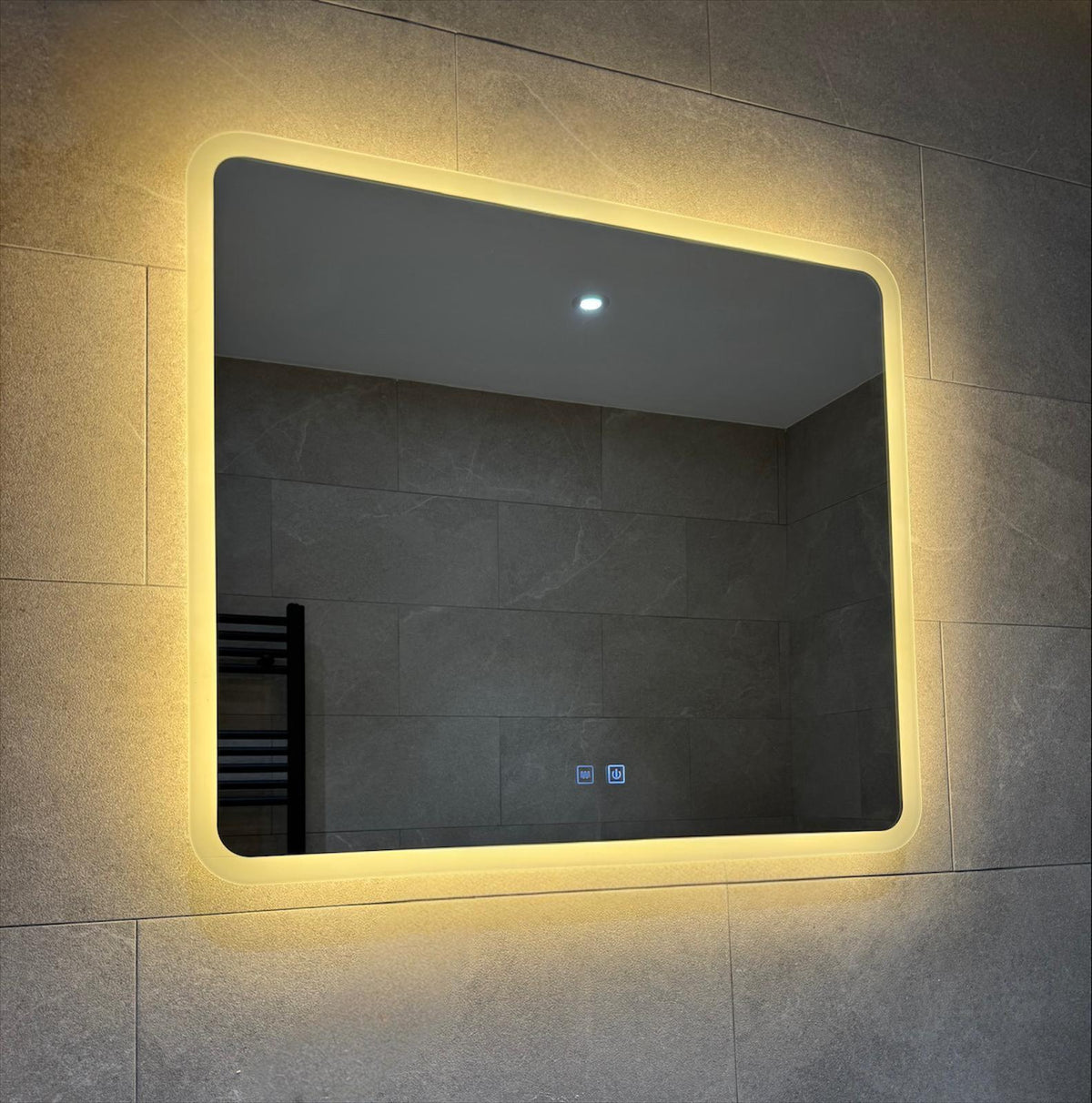 Miroir Lumina — 80 × 70 cm · LED anti-buée