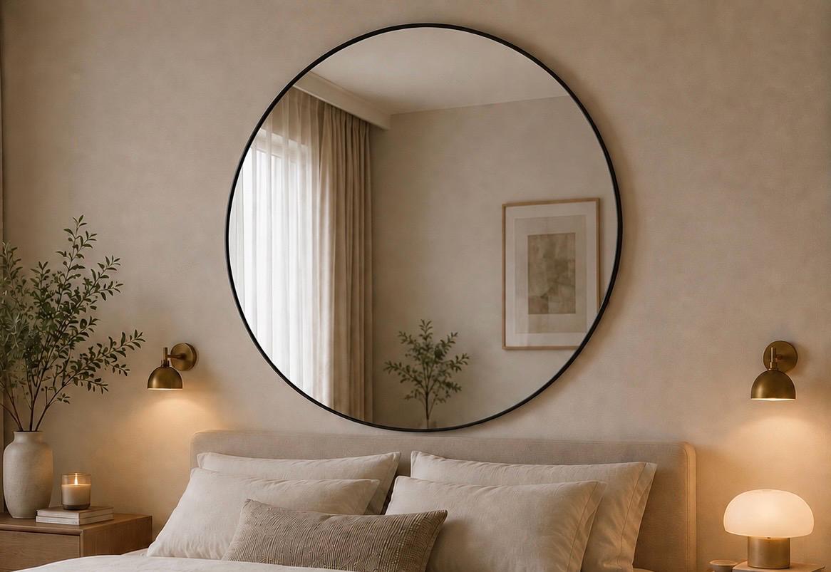 Miroir rond Nocta Ø 120 cm · noir