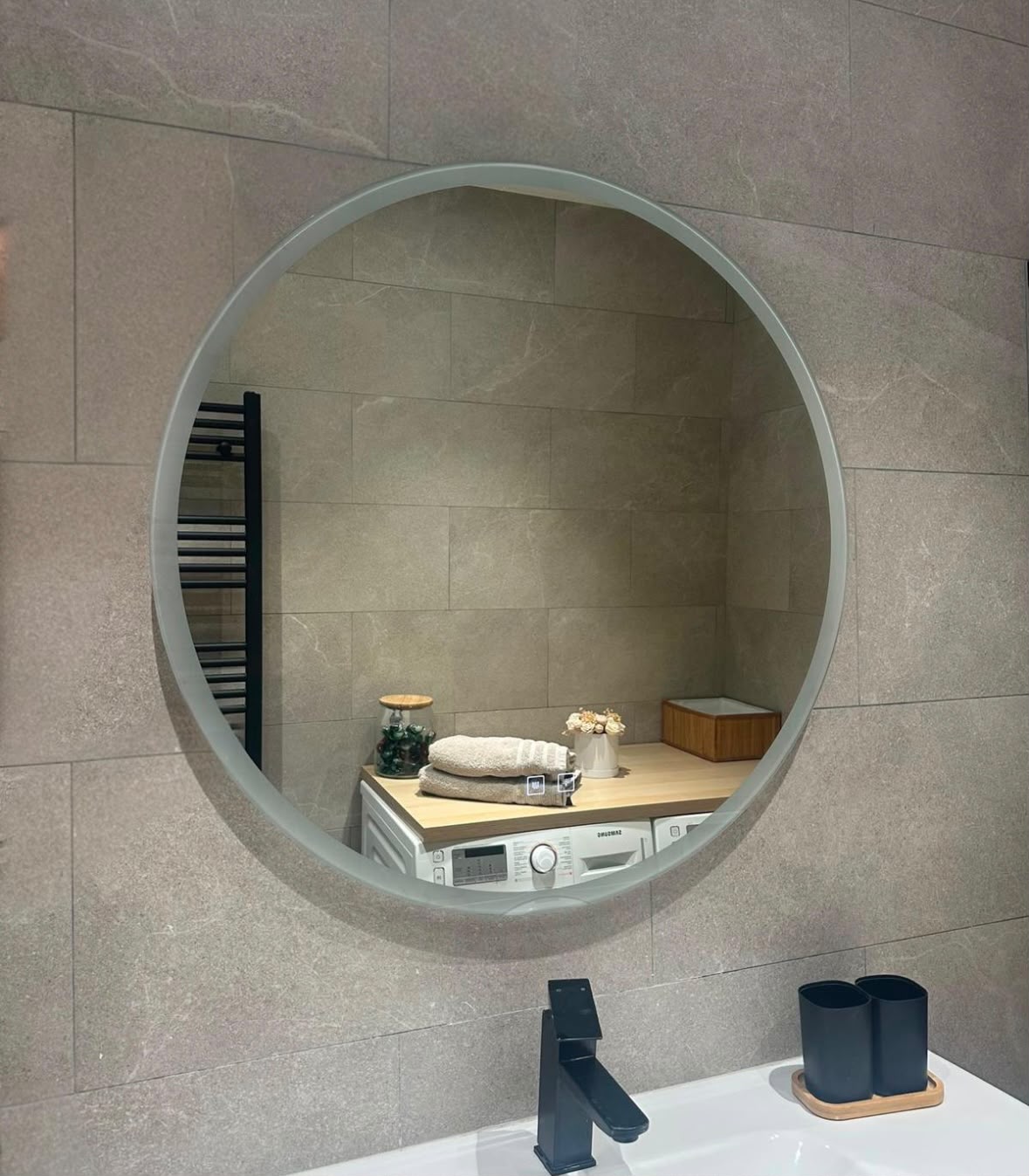 Miroir Solera — Ø 80 cm · LED anti-buée