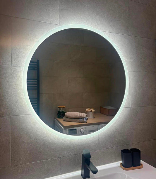 Miroir LED Solera Ø 80 cm avec éclairage réglable et anti-buée