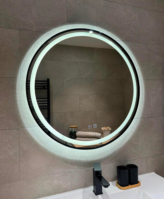Miroir LED Vela Ø 80 cm avec éclairage réglable et anti-buée
